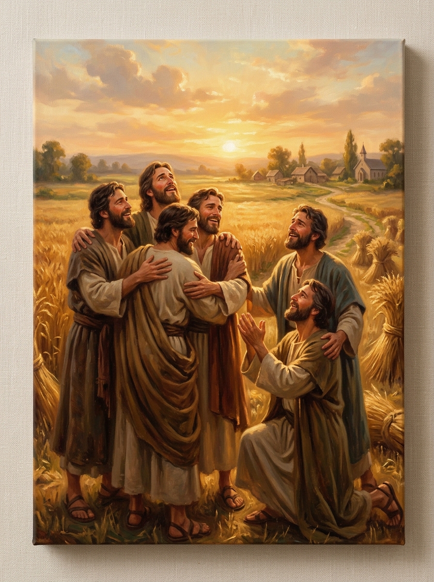 Ammon and his brethren rejoicing after their mission